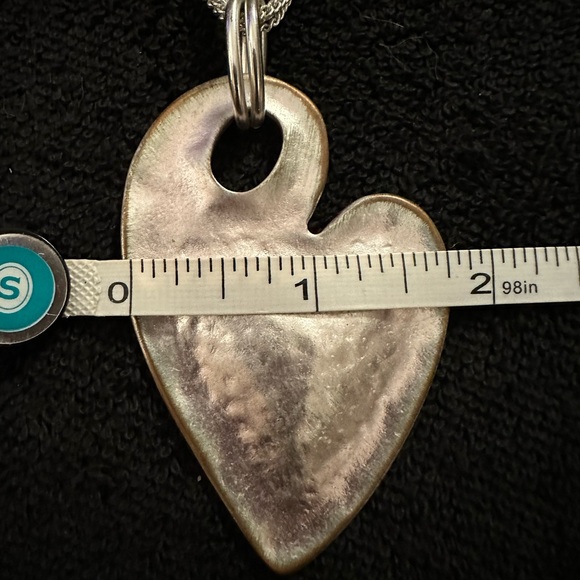 ROBERT LEE MORRIS SOHO Pink Metal Heart Pendant and Necklace - Picture 7 of 8